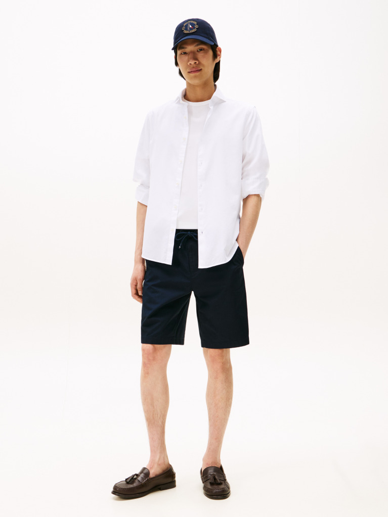 Άσπρο Smart Casual Πουκάμισο Oxford Σε Slim Γραμμή  Άνδρες