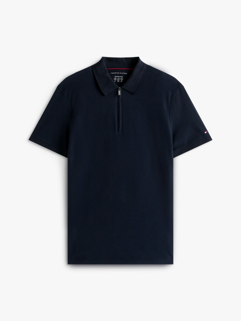 Blue Smart Casual Performance Polo Shirt  Men