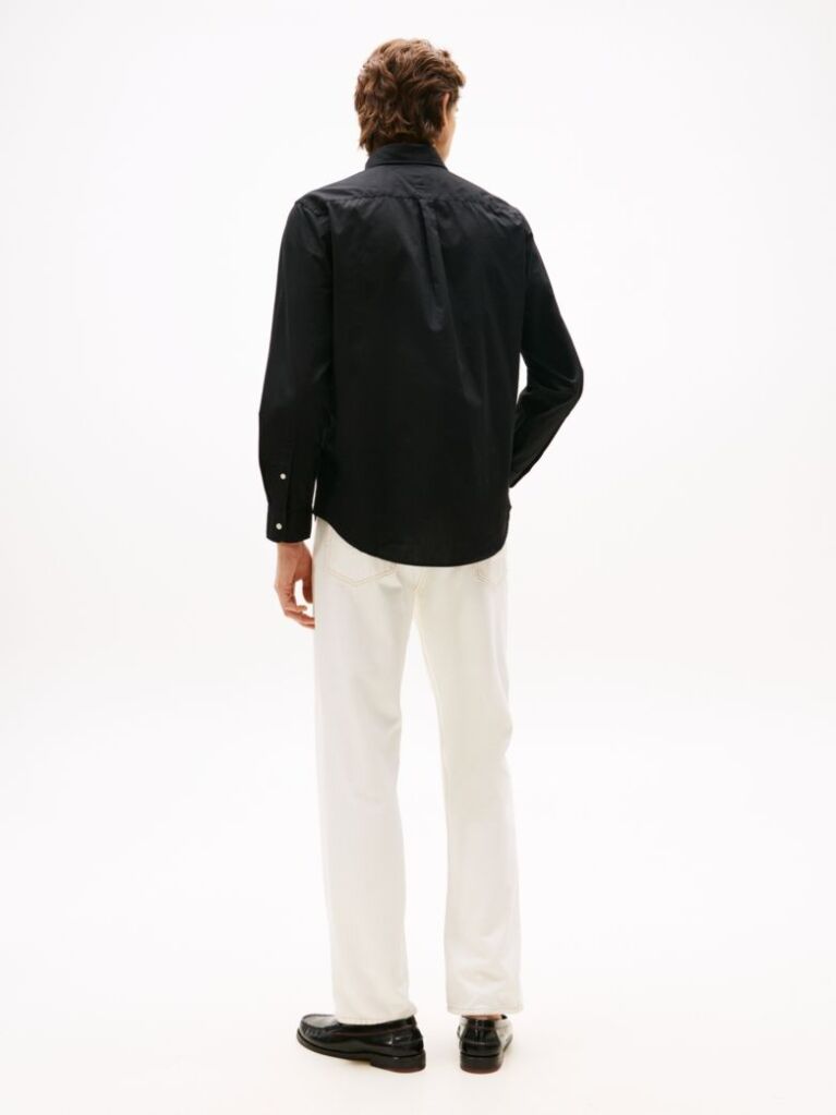 Black TH Flex Regular Fit Poplin Shirt  Men