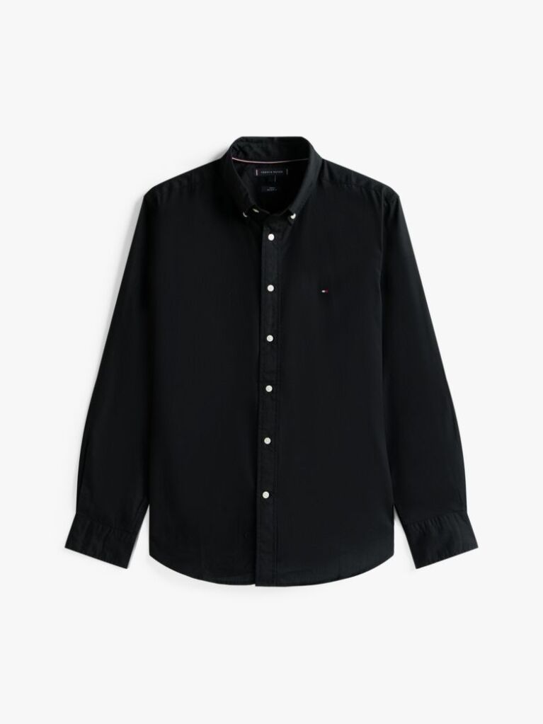 Black TH Flex Regular Fit Poplin Shirt  Men