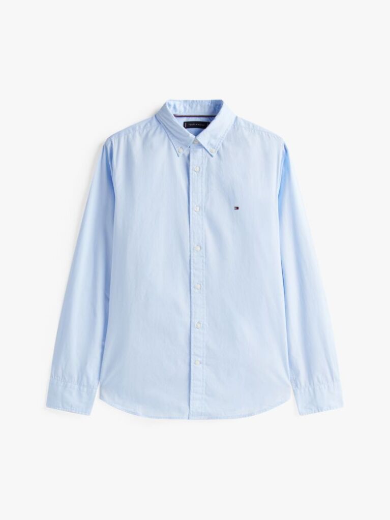 Blue TH Flex Regular Fit Poplin Shirt  Men