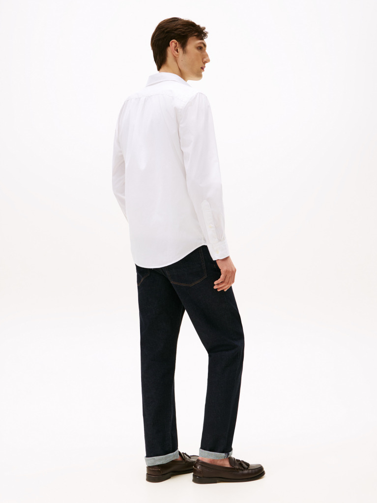White TH Flex Regular Fit Poplin Shirt  Men
