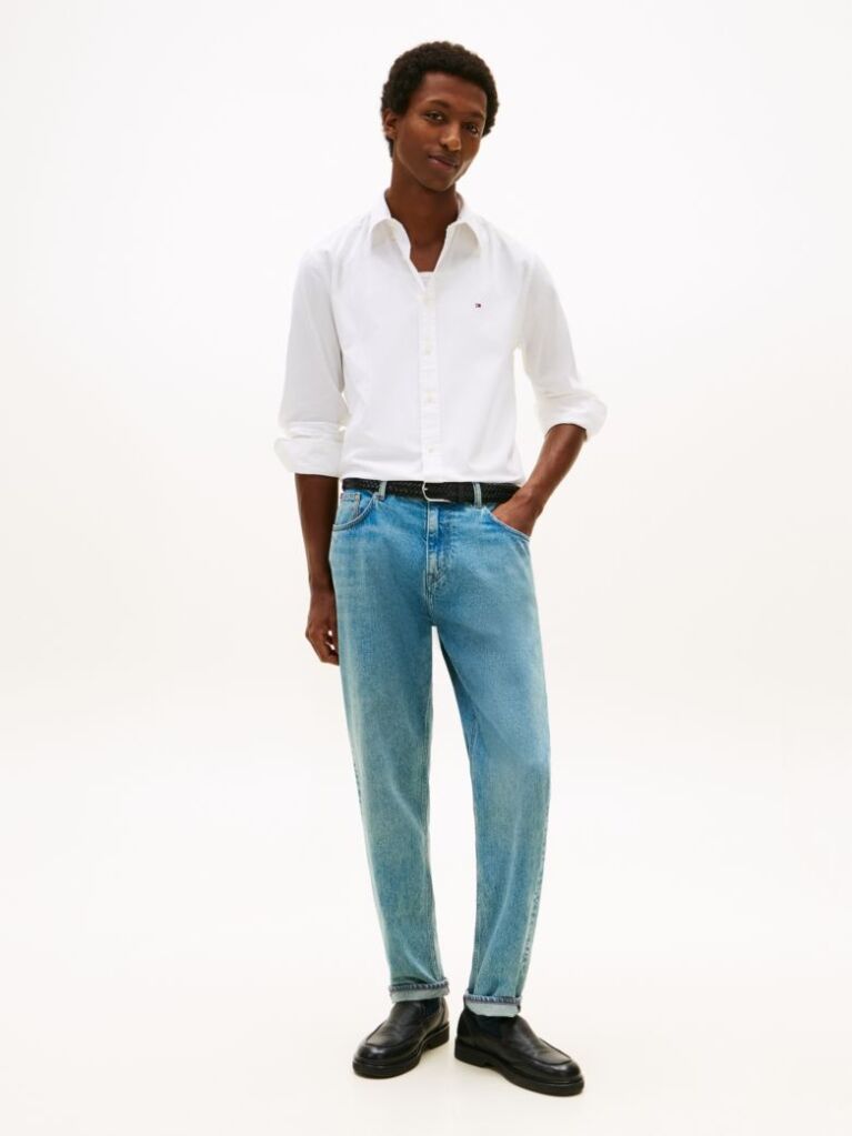 White TH Flex Regular Fit Poplin Shirt  Men