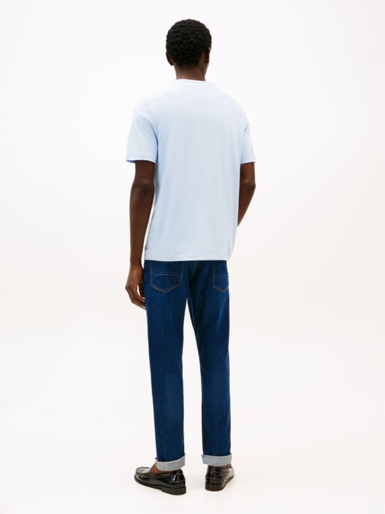 Blue Flag Embroidery T-Shirt  Men