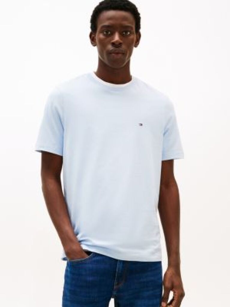 Blue Flag Embroidery T-Shirt  Men