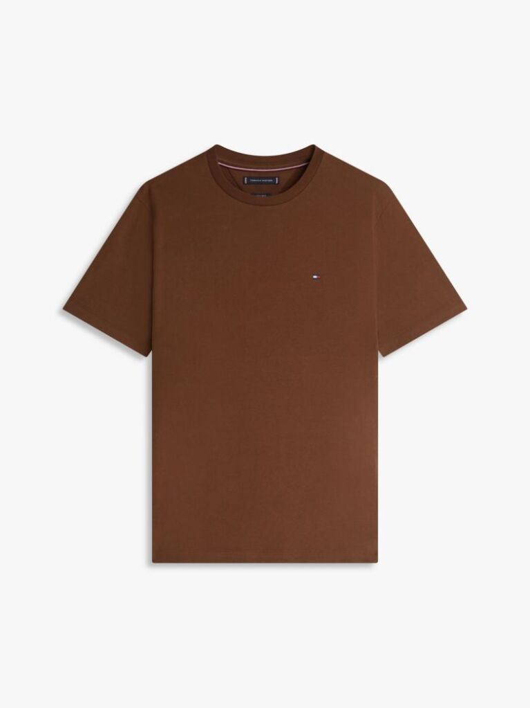 Καφέ T-Shirt Με Κεντητή Σημαία  Άνδρες