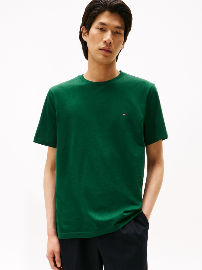 Green Flag Embroidery T-Shirt  Men