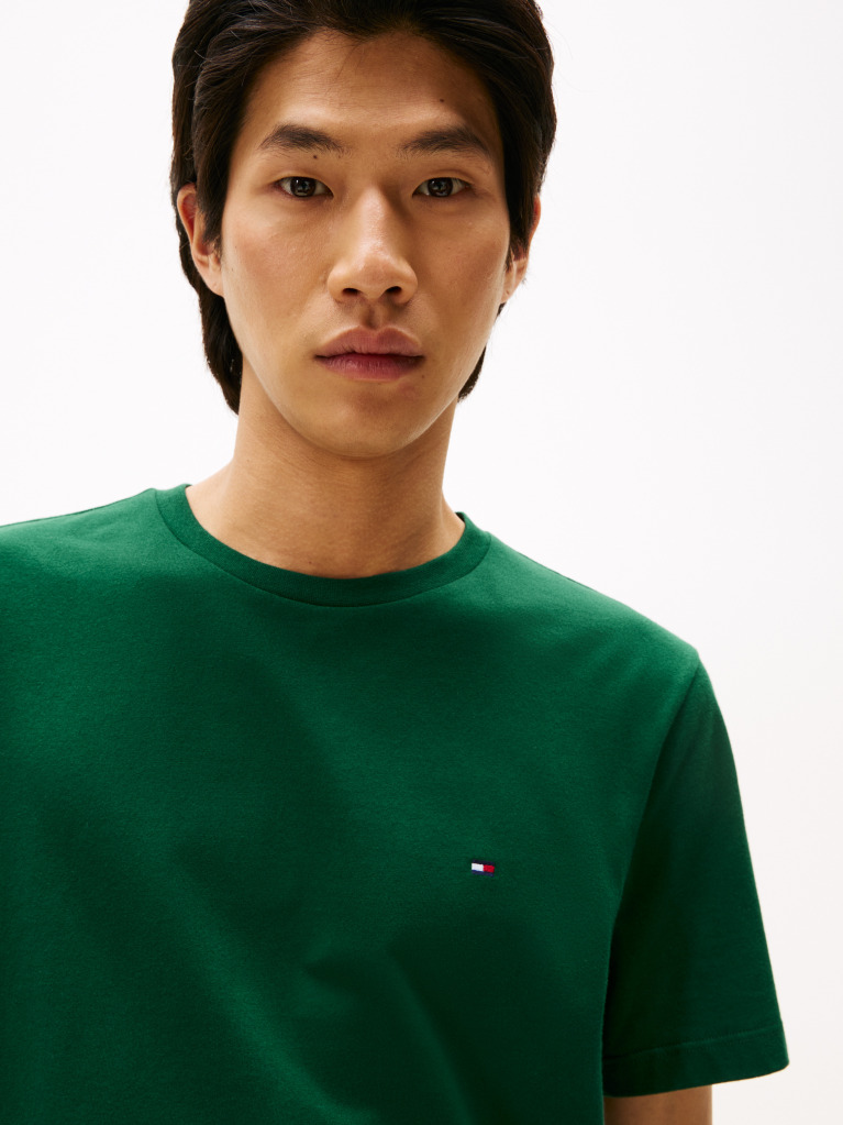 Green Flag Embroidery T-Shirt  Men