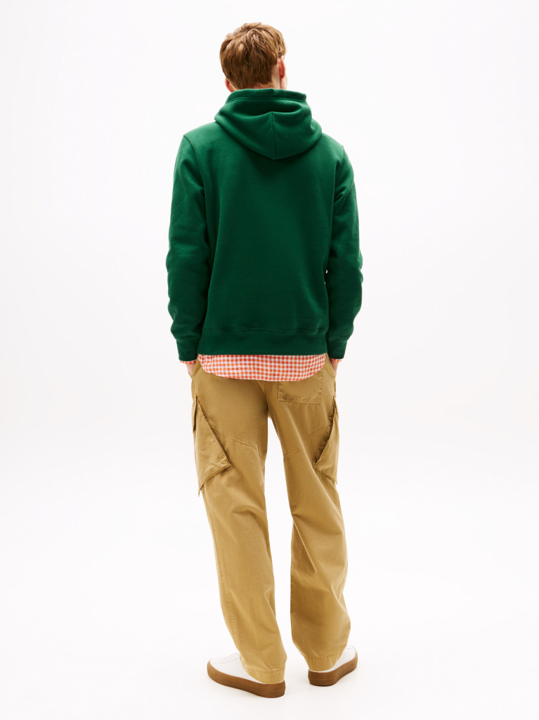 Green Flag Embroidery Fleece Hoody  Men