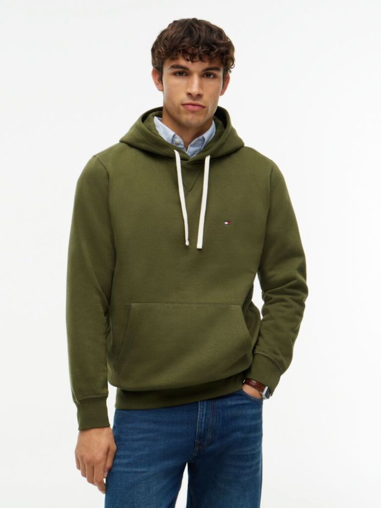 Green Flag Embroidery Fleece Hoody  Men