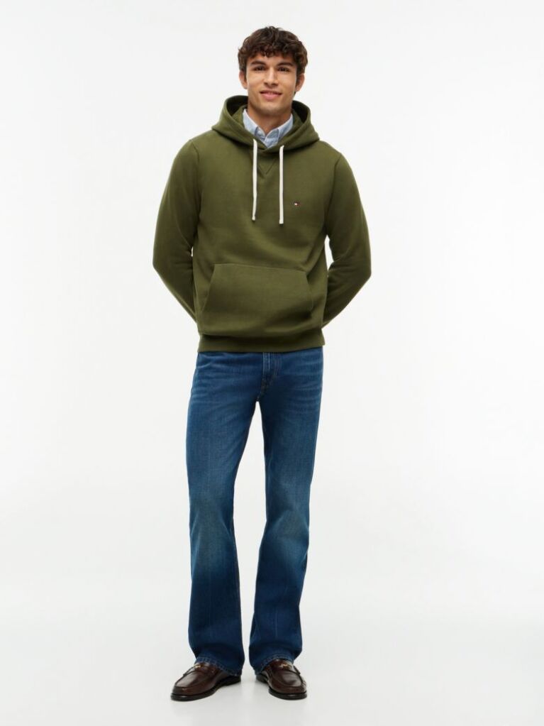 Green Flag Embroidery Fleece Hoody  Men