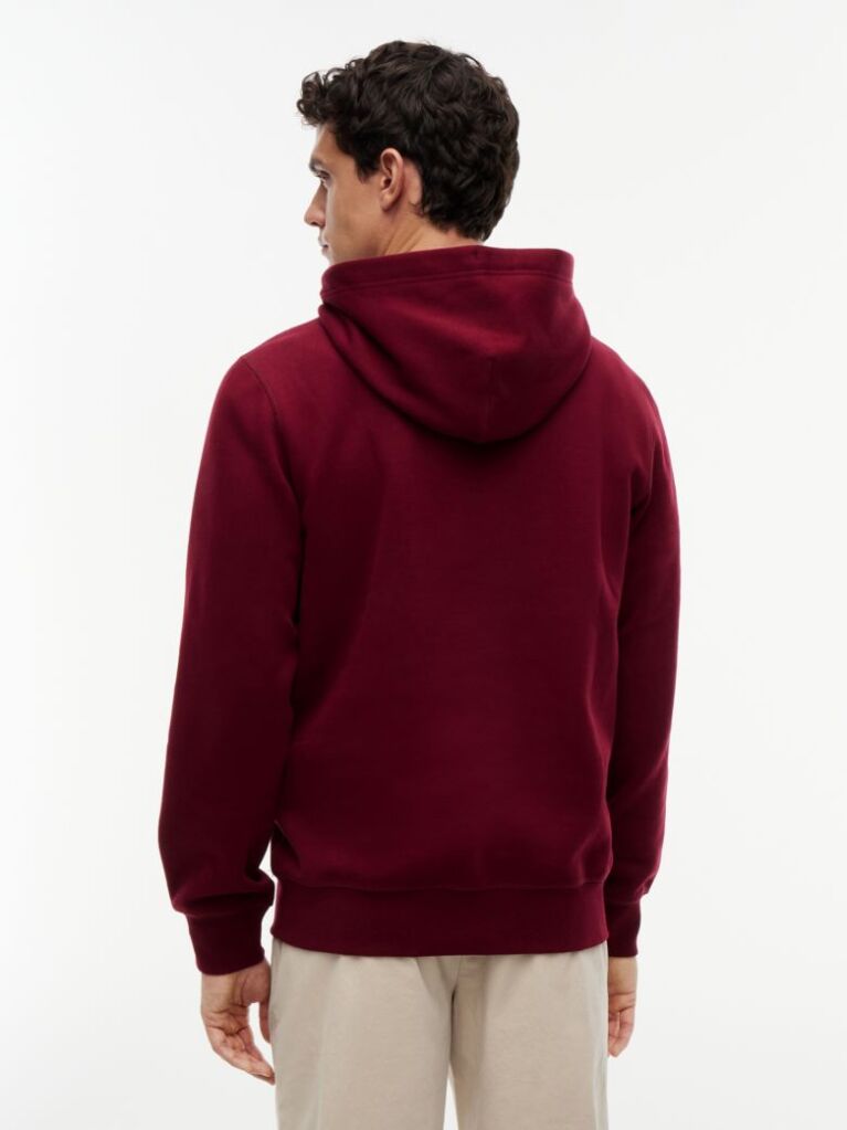 Red Flag Embroidery Fleece Hoody  Men