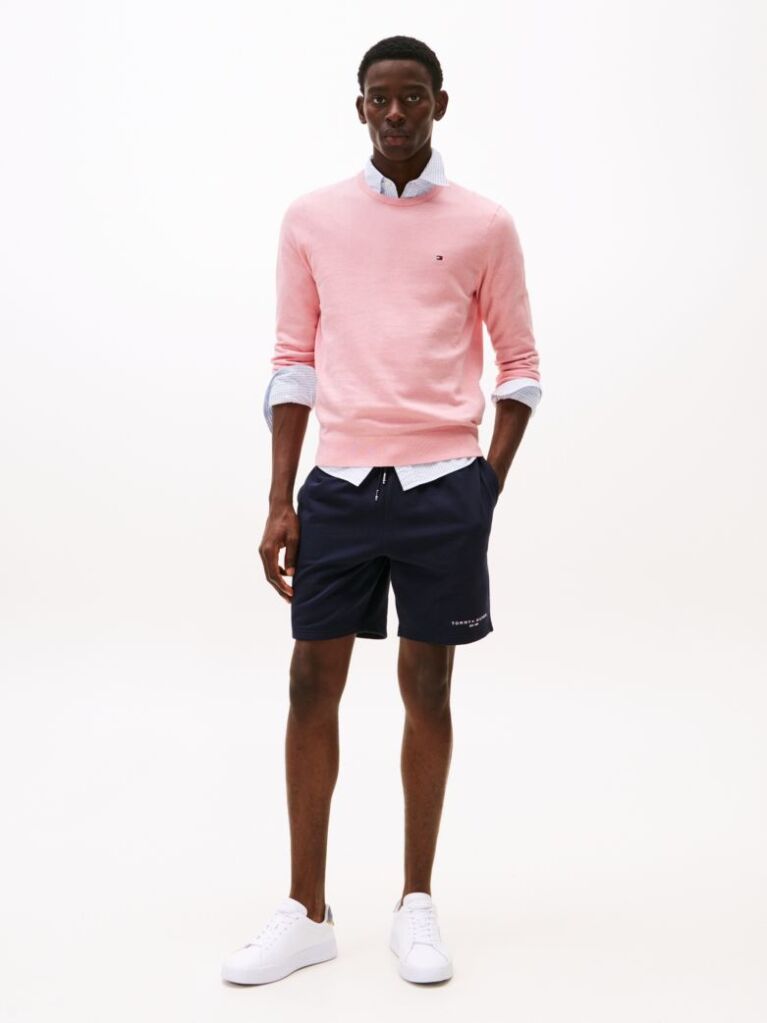 Pink Flag Embroidery Jumper  Men