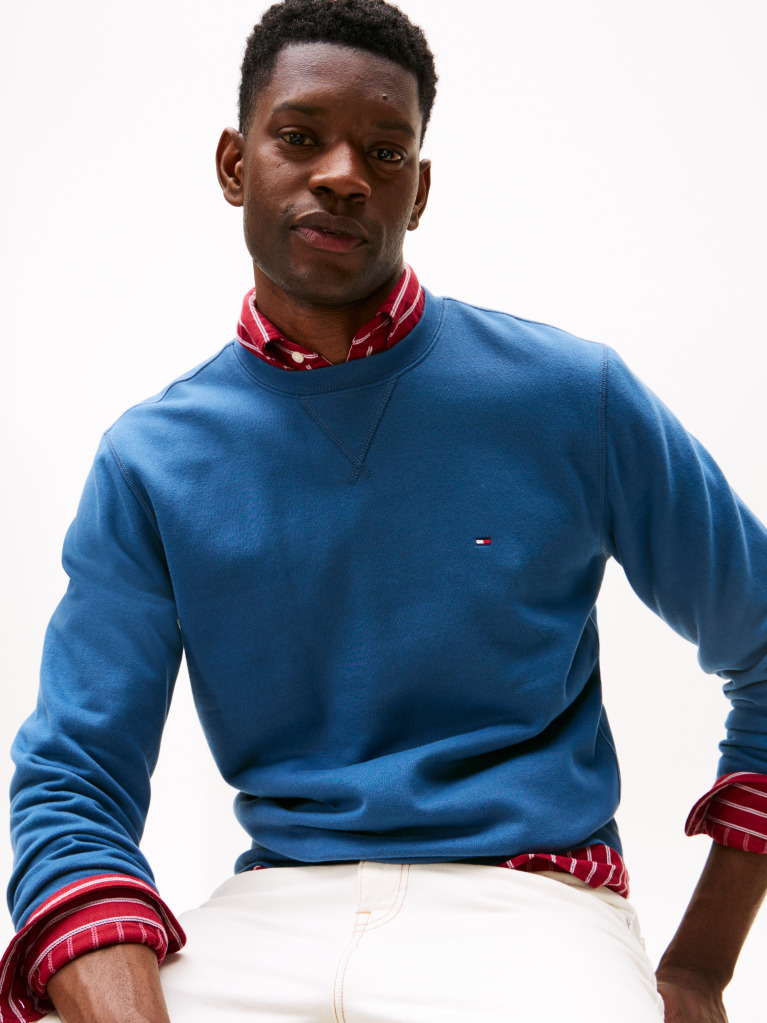 Blue Essential Fleece Sweatshirt  Men
