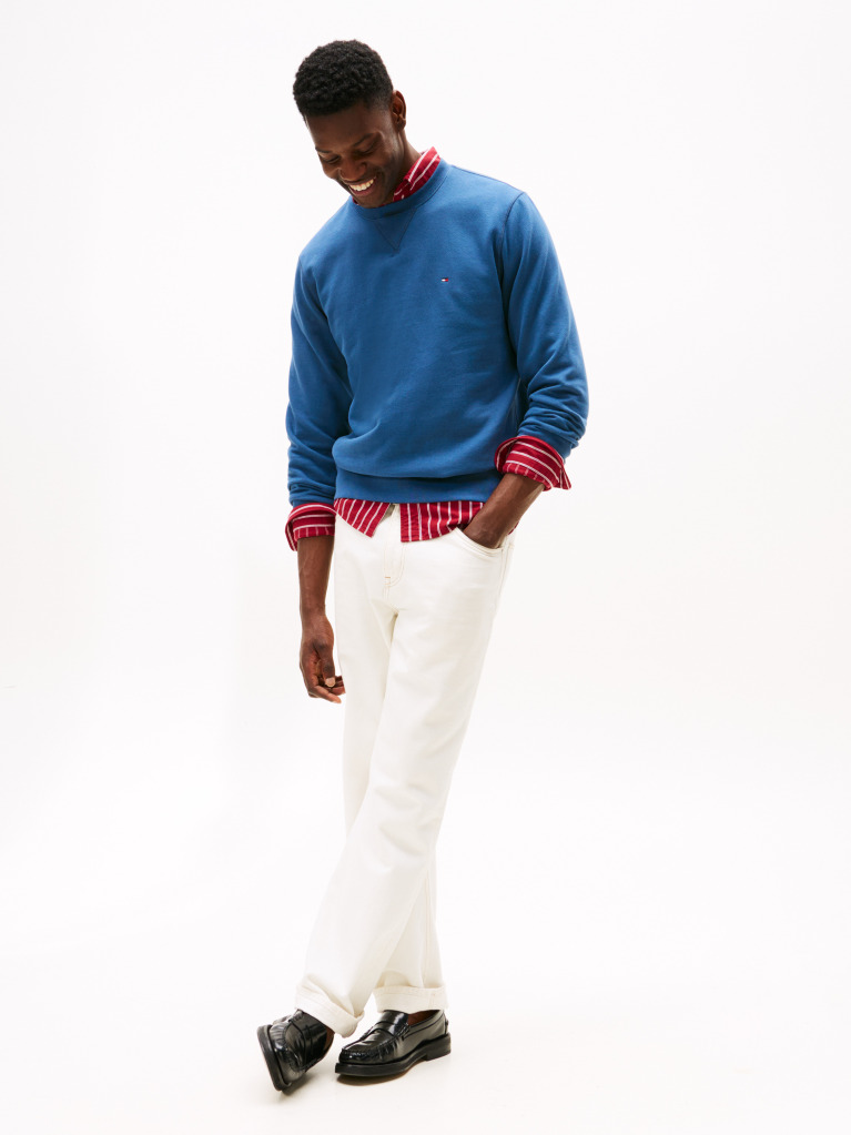 Blue Essential Fleece Sweatshirt  Men