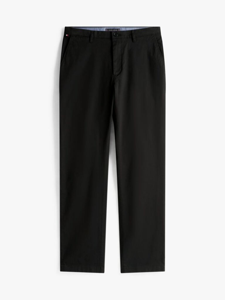 Black Mercer Twill Flag Embroidery Regular Chinos  Men