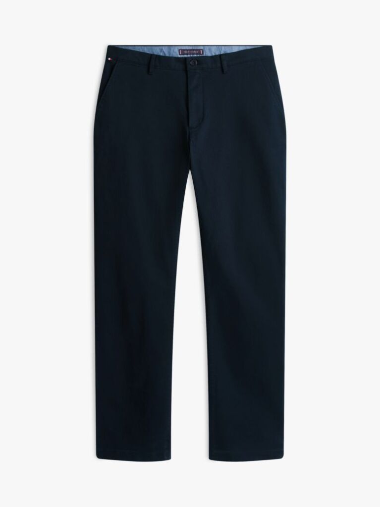 Blue Mercer Twill Flag Embroidery Regular Chinos  Men