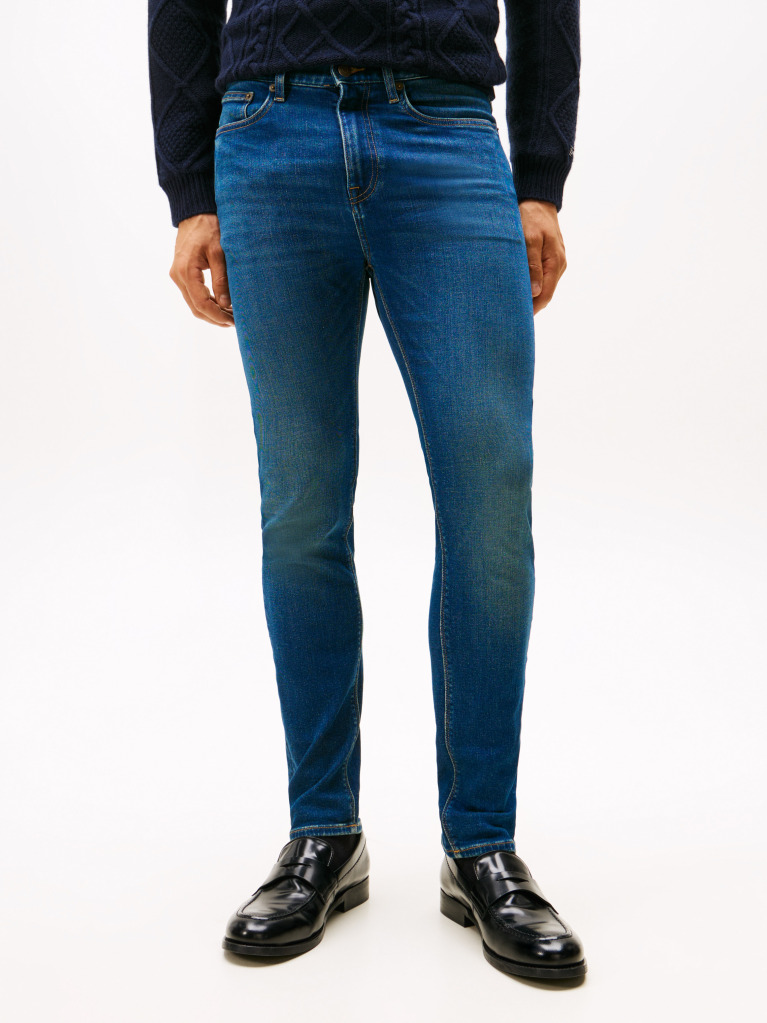 Blue Bleecker Whiskered Slim Jeans  Men
