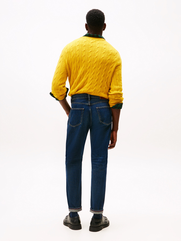 Blue Mercer Whiskered Regular Straight Leg Jeans  Men