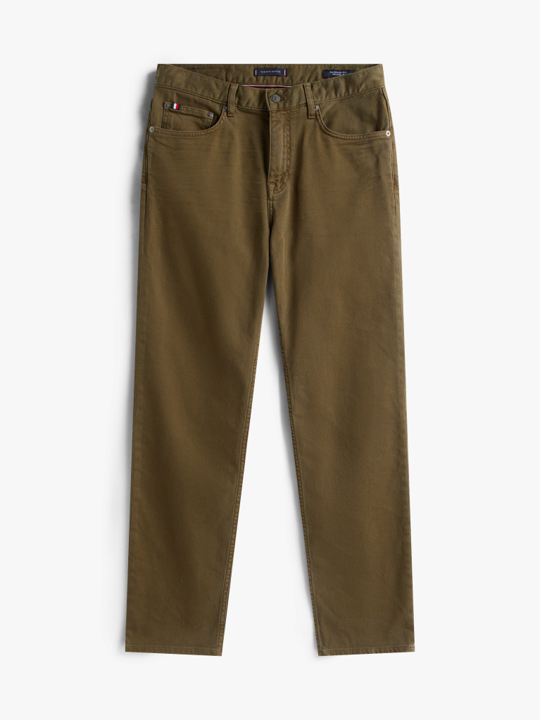 Green Denton Washed Straight Jeans  Men