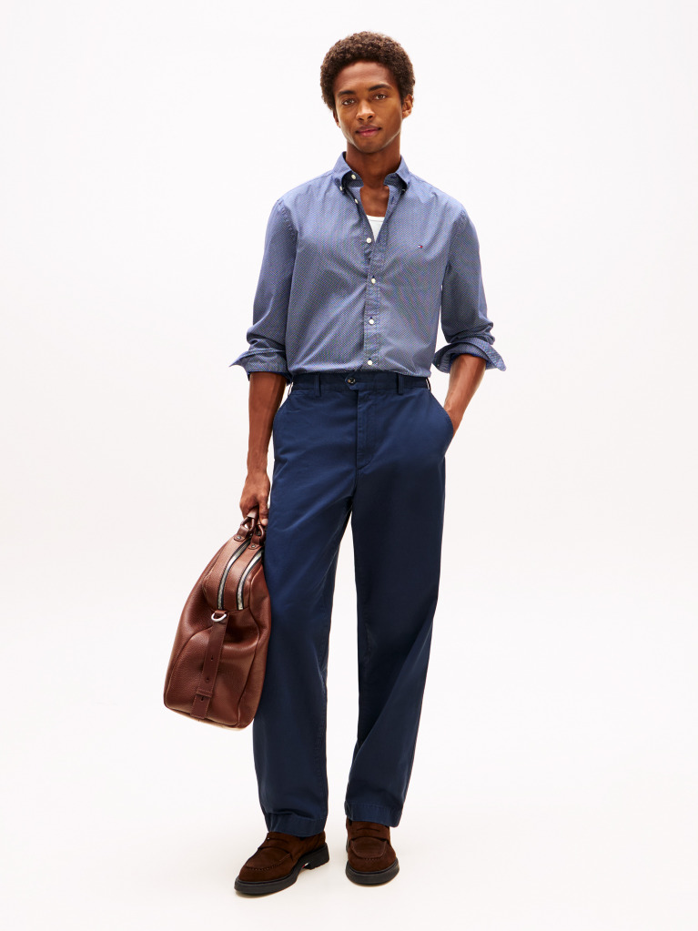 Multi Flex Poplin Regular Micro Print Shirt  Men