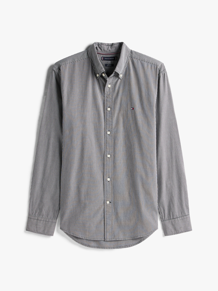 Grey TH Flex Regular Fit Gingham Shirt  Men