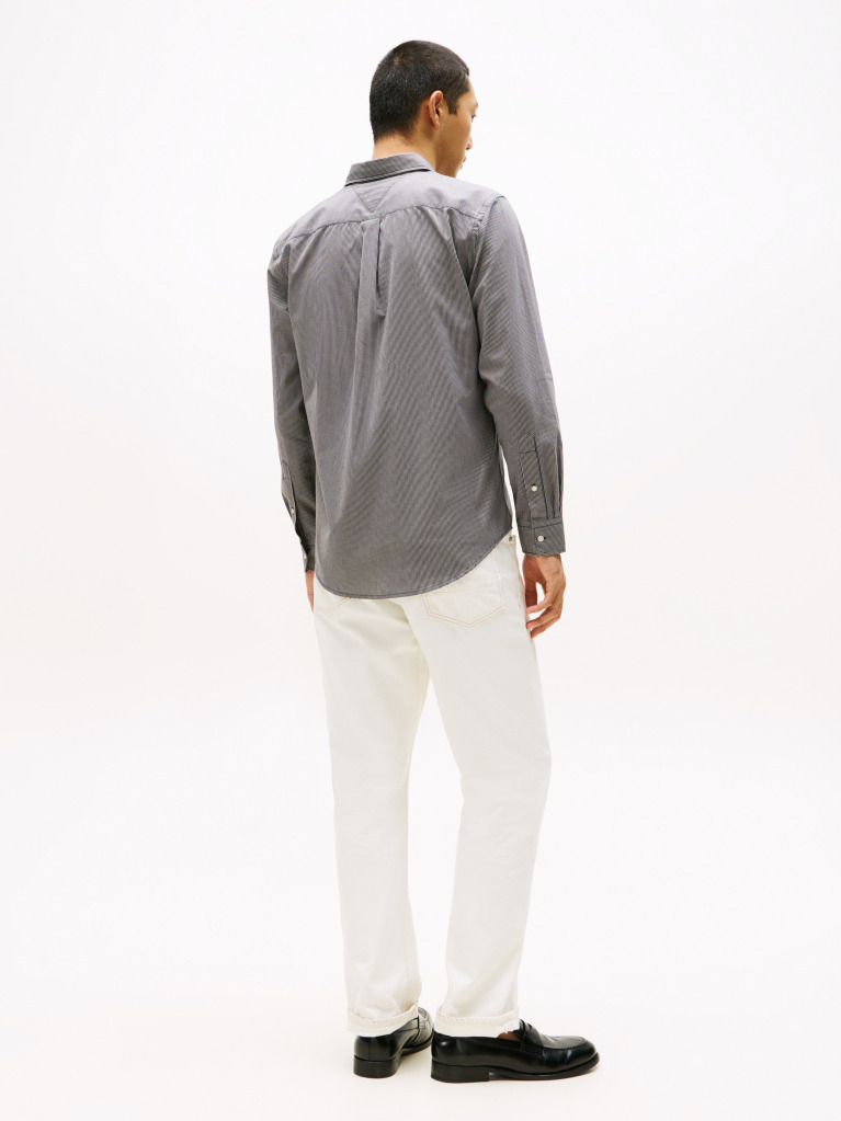 Grey TH Flex Regular Fit Gingham Shirt  Men
