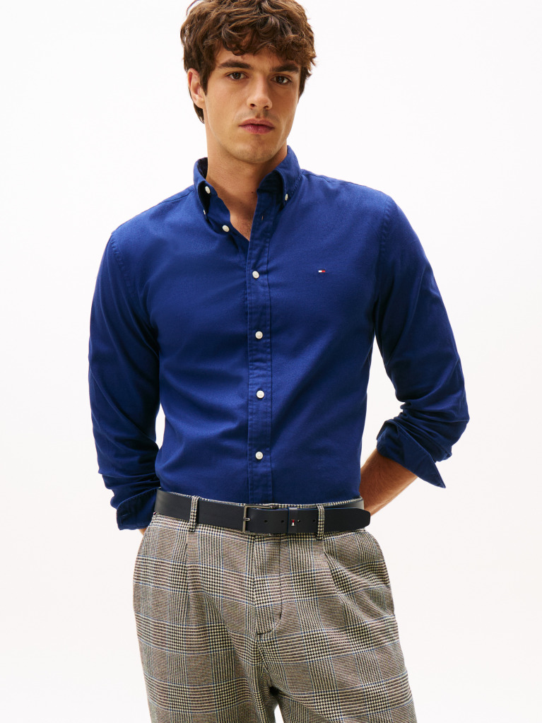Μπλε TH Flex Flannel Πουκάμισο Σε Κανονική Γραμμή  Άνδρες