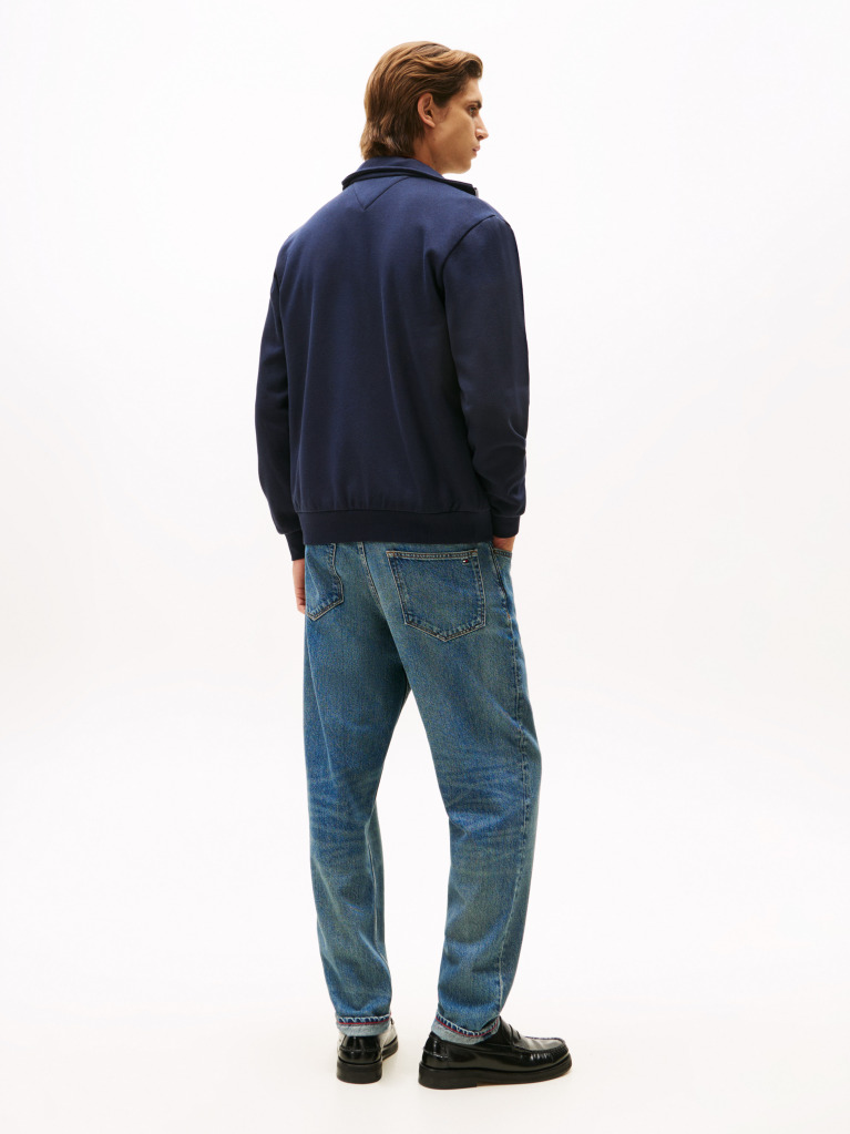 Blue Signature Tape Zip-Thru Jumper  Men