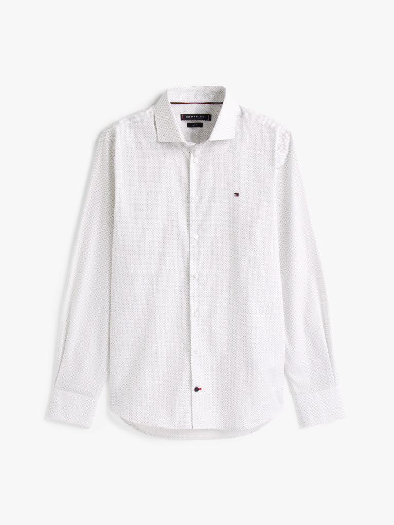 Pink Solid Print Slim Shirt  Men