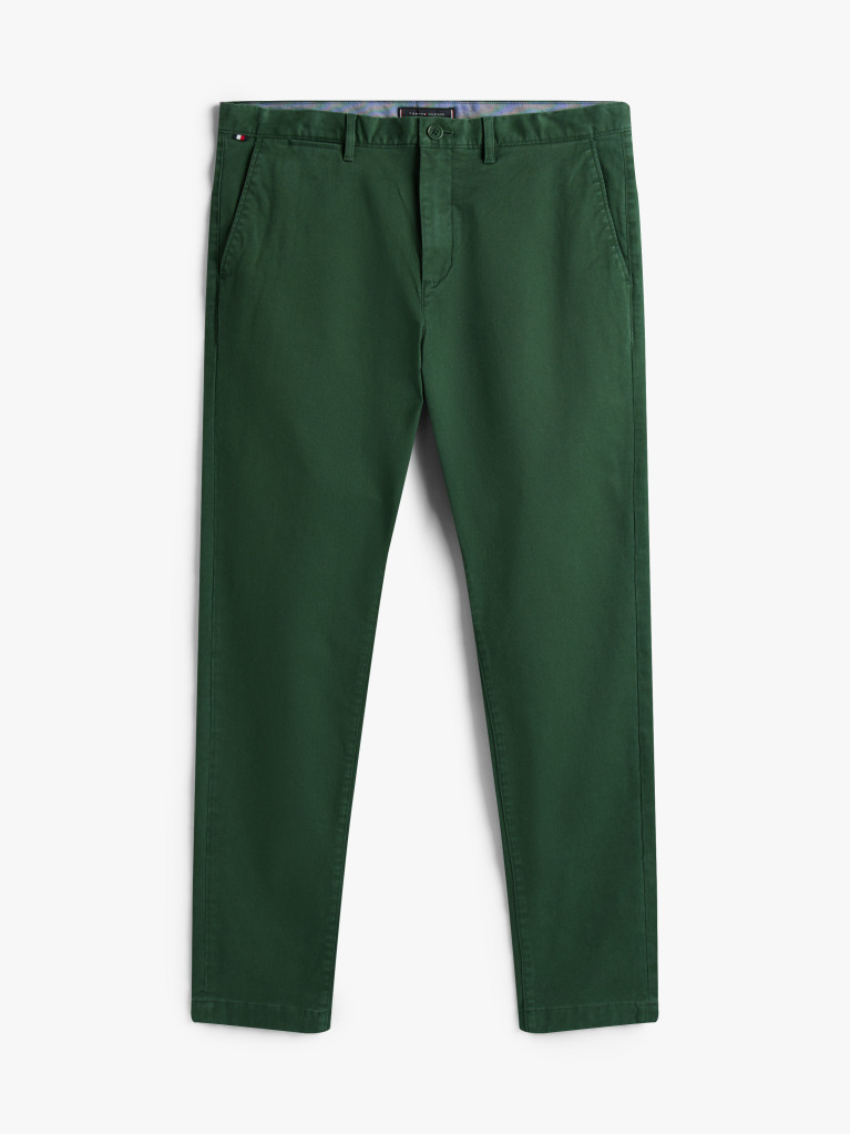 Green Harlem Tapered Leg Twill Chinos  Men