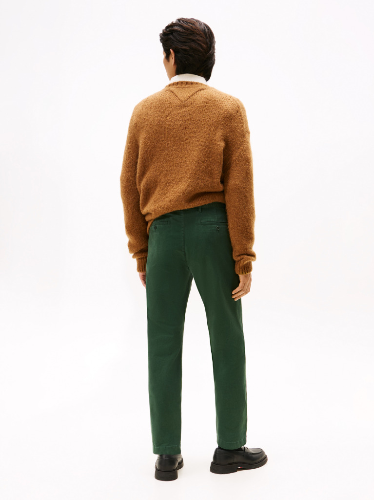 Green Harlem Tapered Leg Twill Chinos  Men