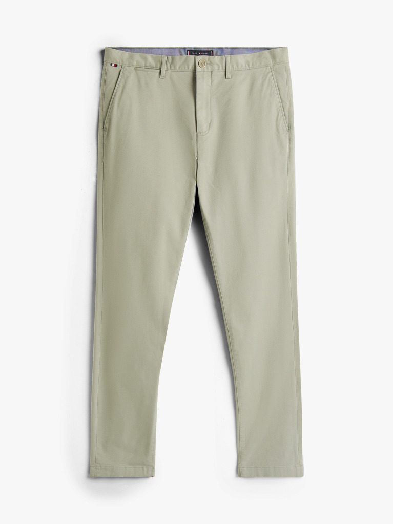 Grey Harlem Tapered Leg Twill Chinos  Men