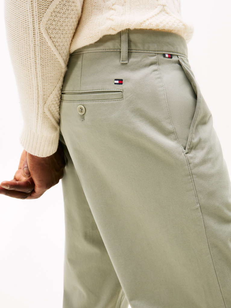 Grey Harlem Tapered Leg Twill Chinos  Men