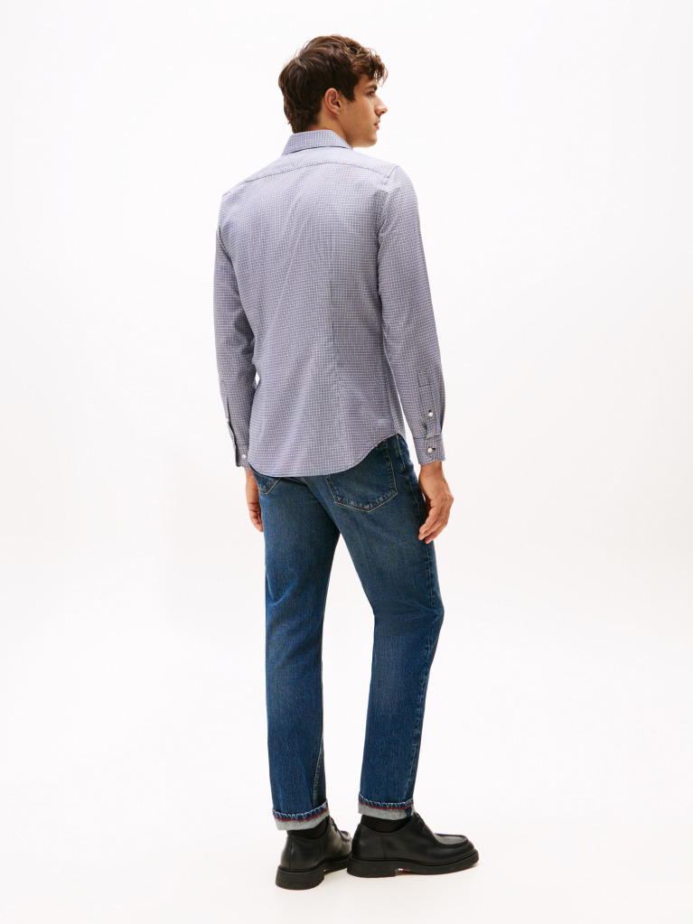 Multi Smart Casual Καρό Dobby Πουκάμισο Σε Slim Γραμμή  Άνδρες