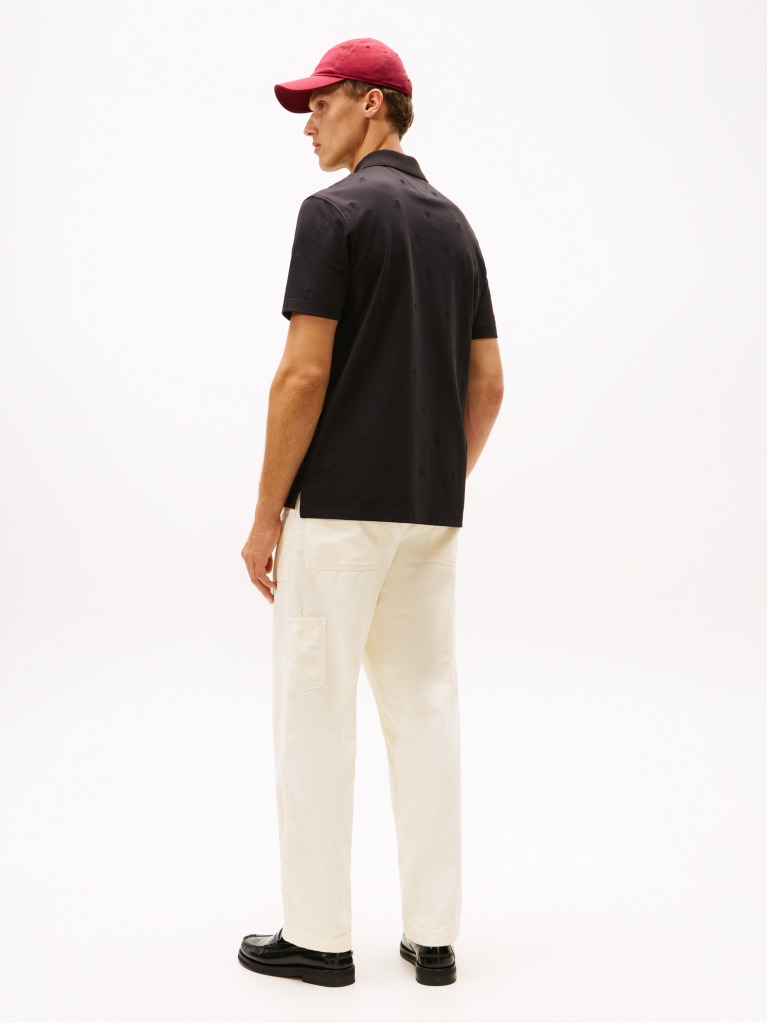 Black 1985 Regular Fit Piqué Polo Shirt  Men