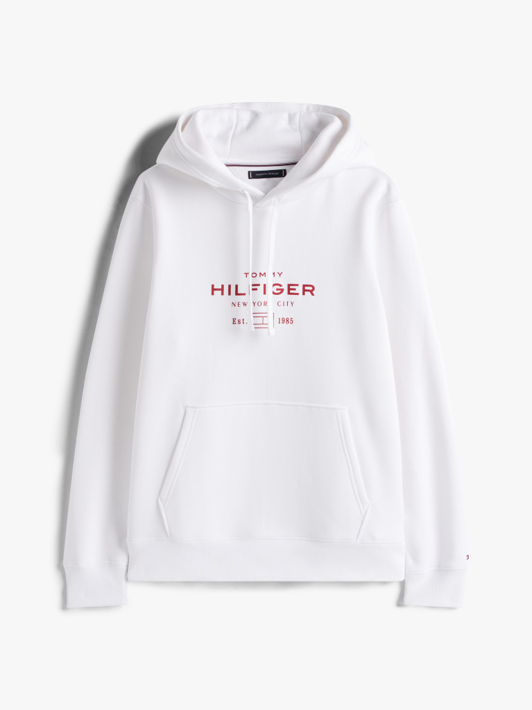 Άσπρο Hoodie Με Σχέδιο  Άνδρες
