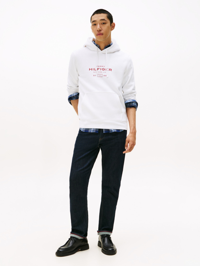 Άσπρο Hoodie Με Σχέδιο  Άνδρες