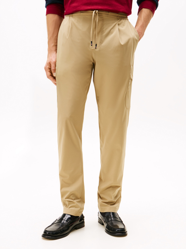 Beige Performance Harlem Packable Tapered Trousers  Men