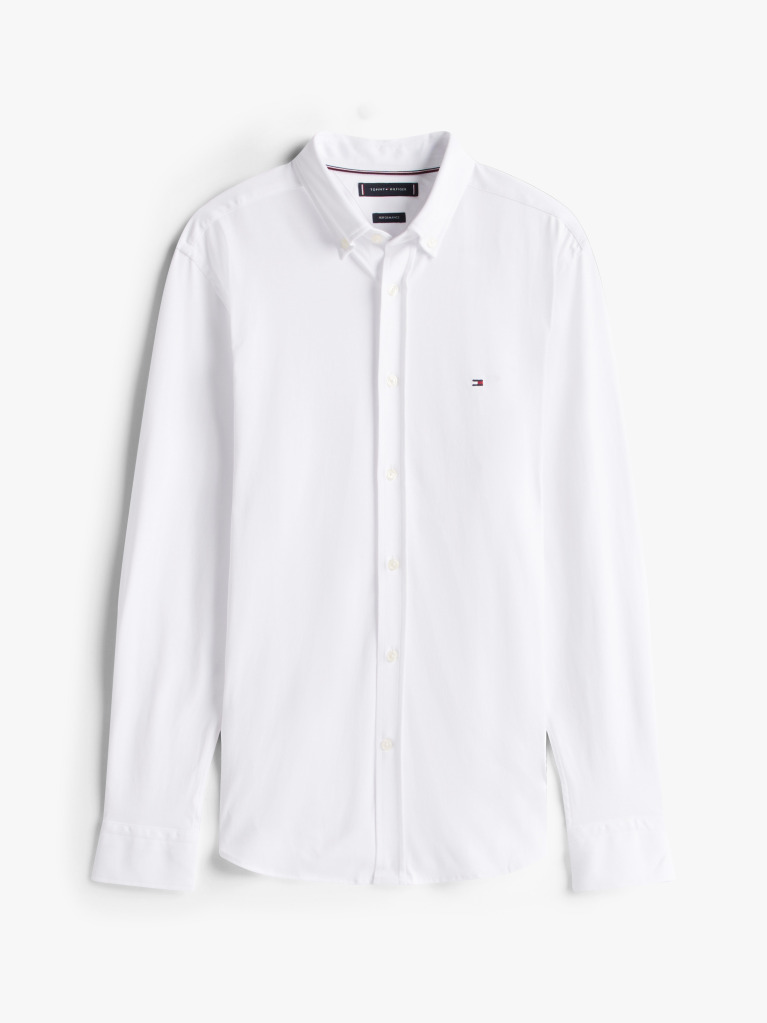 White Performance Slim Shirt  Men