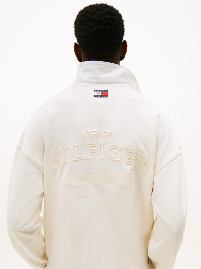 Beige The APXGP Collection Relaxed Tonal Embroidery Rugby Shirt  Men