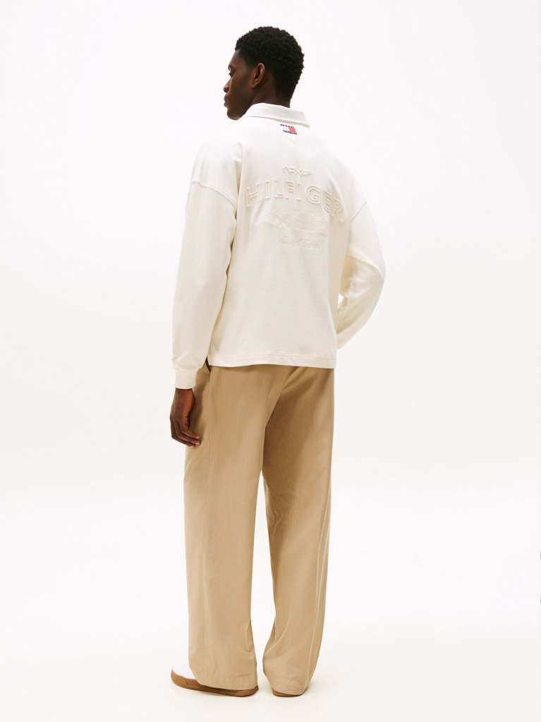 Beige The APXGP Collection Relaxed Tonal Embroidery Rugby Shirt  Men