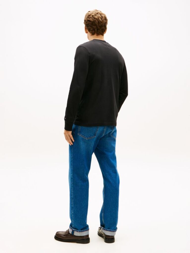 Black Logo Jersey Long Sleeve T-Shirt  Men