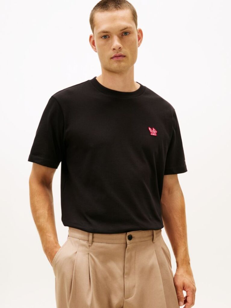 Black Tonal Logo Relaxed Fit T-Shirt  Men