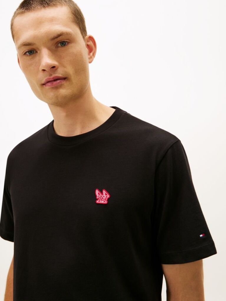 Black Tonal Logo Relaxed Fit T-Shirt  Men