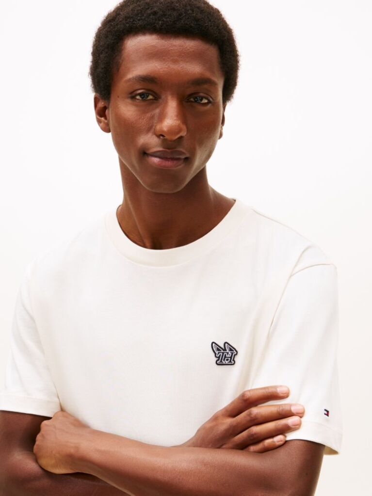 Beige Tonal Logo Relaxed Fit T-Shirt  Men