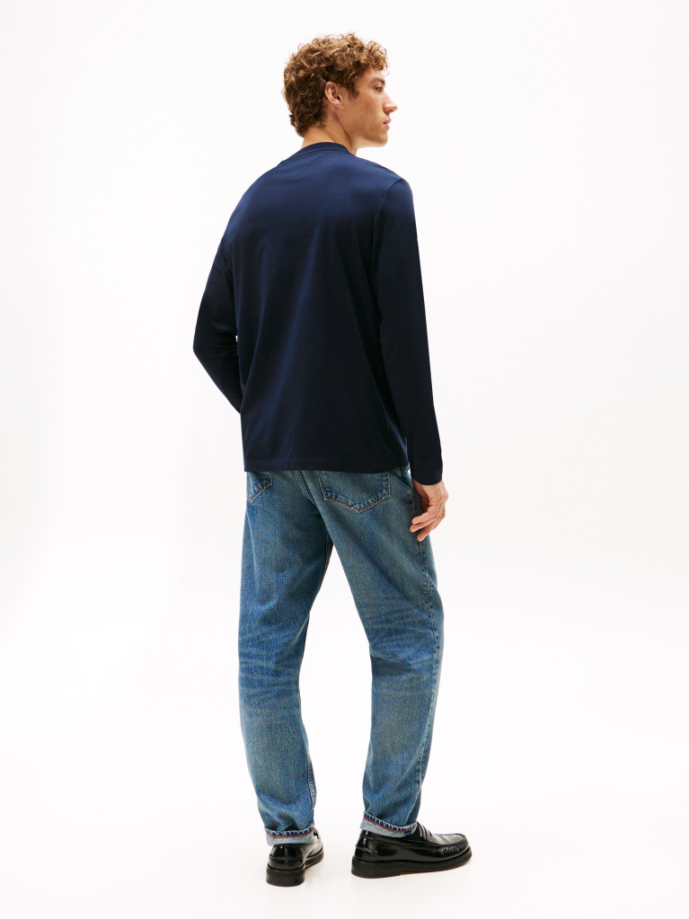 Blue Flag Graphic Jersey Long Sleeve T-Shirt  Men