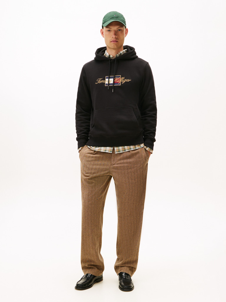 Μαύρο Hoodie Με Icon Gold Λογότυπο  Άνδρες