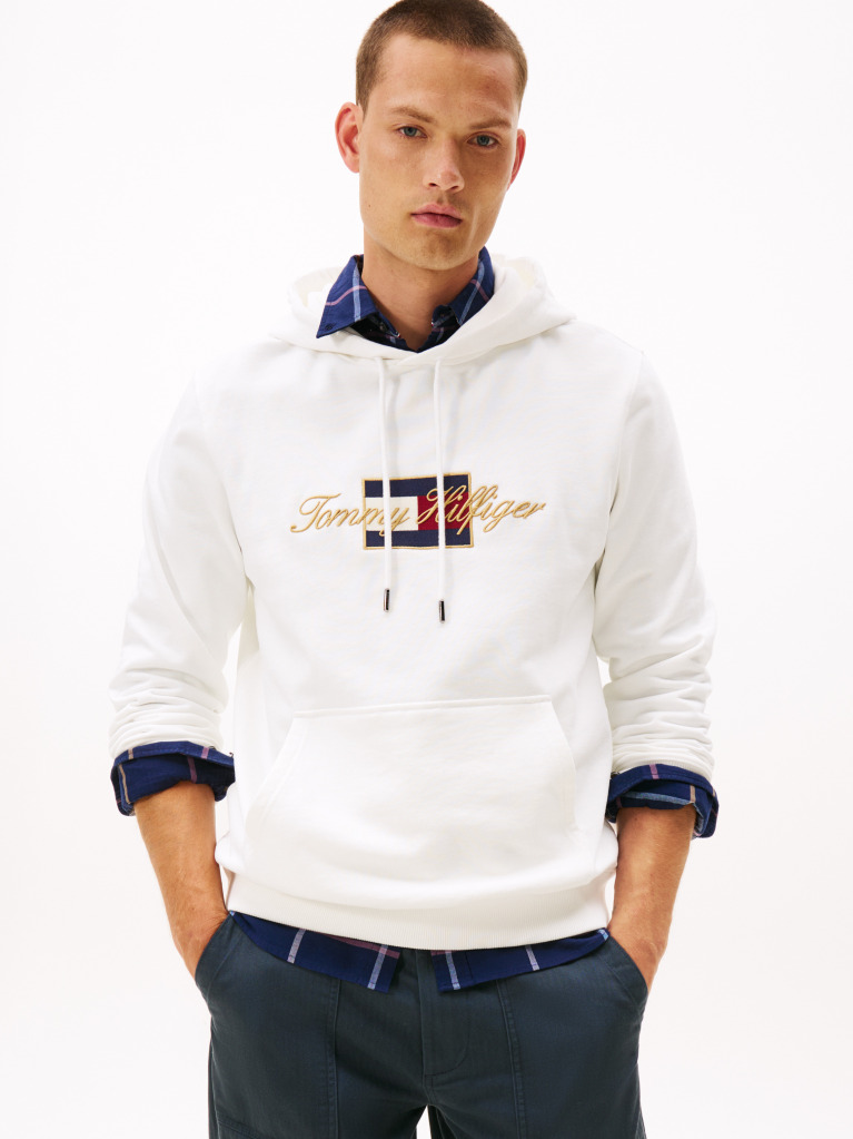 Μπεζ Hoodie Με Icon Gold Λογότυπο  Άνδρες