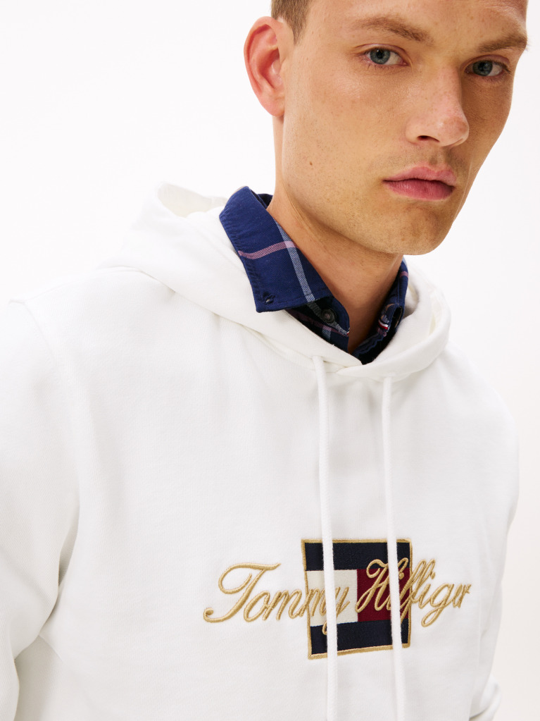Μπεζ Hoodie Με Icon Gold Λογότυπο  Άνδρες